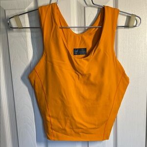 Janji Women’s Long Bra Orange Cropped Sports Tank - Small